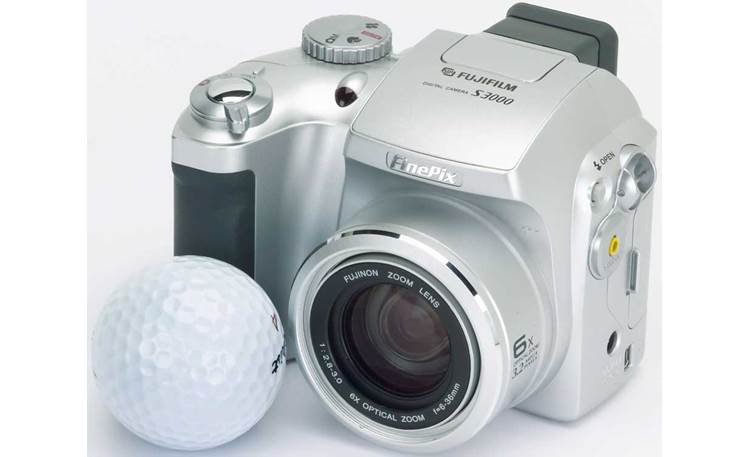 Fujifilm FinePix S3000 With golf ball (for scale)