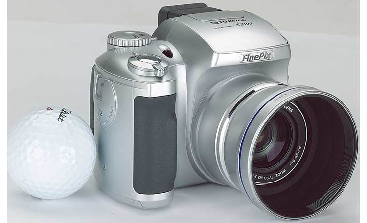 Fujifilm FinePix S3100 With golf ball (for scale)