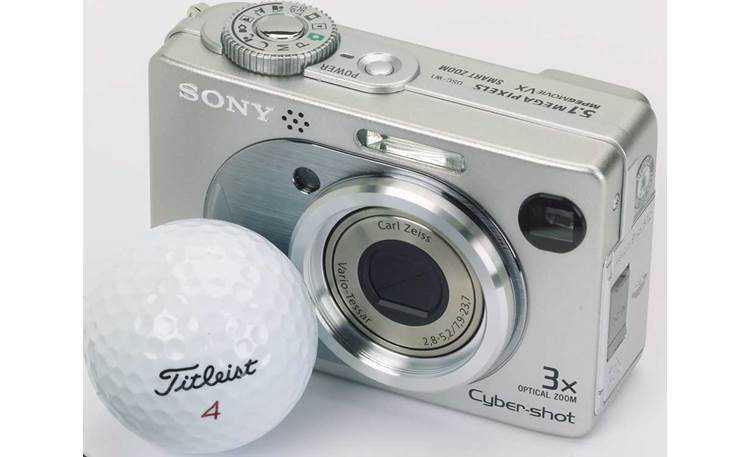 Sony DSC-W1 With golf ball (for scale)