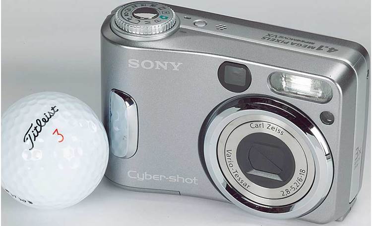 Sony DSC-S60 With golf ball (for scale)