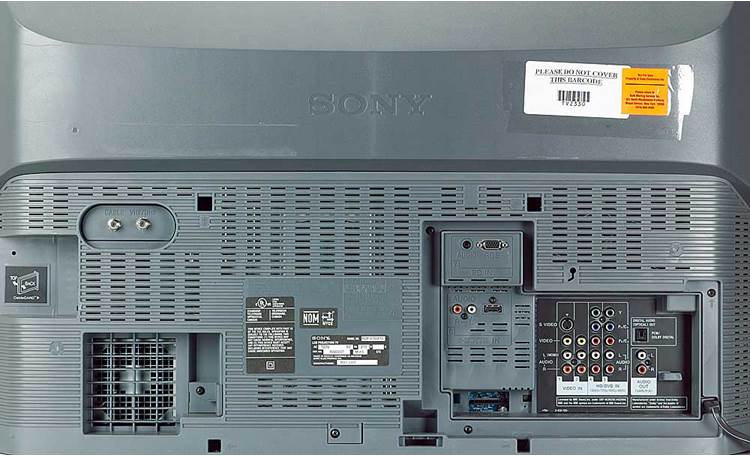 Sony KDF-E50A10 Back