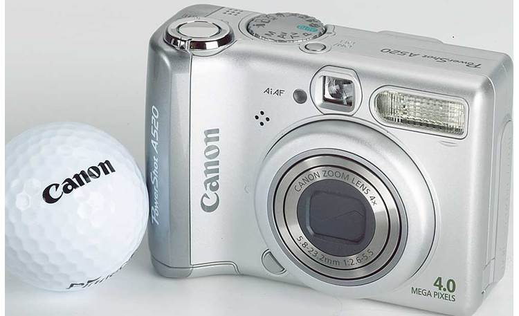 Canon PowerShot A520 With golf ball (for scale)