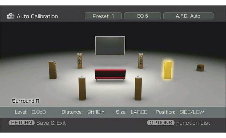Sony ES STR-DA5200ES Graphic user interface<br>(screen shot)