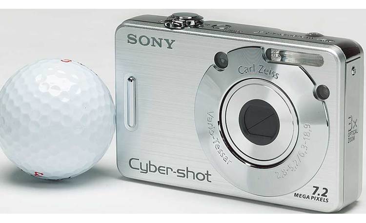 Sony Cyber-shot® DSC-W70 With golf ball (for scale)