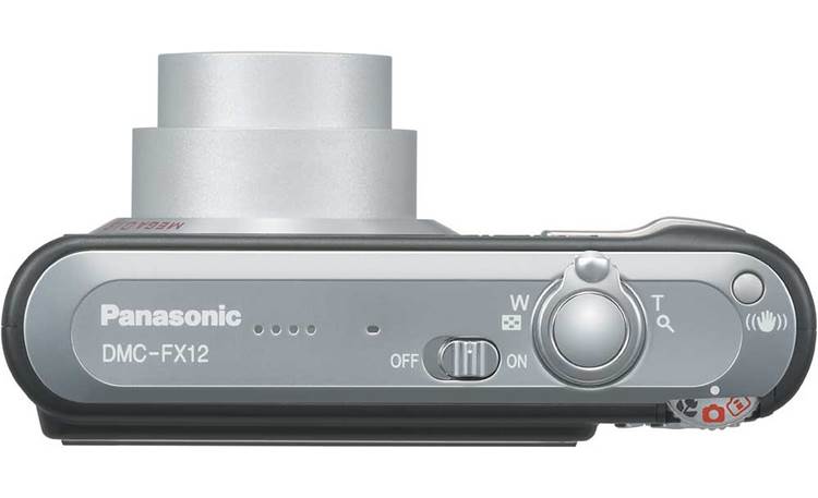 Panasonic Lumix DMC-FX12 Top (lens extended; black)