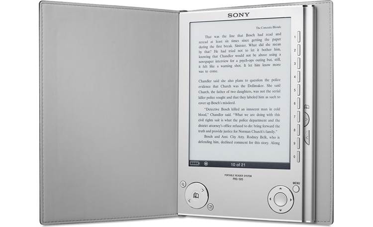 Sony PRS-505 Reader Digital Book Front with cover (Silver)