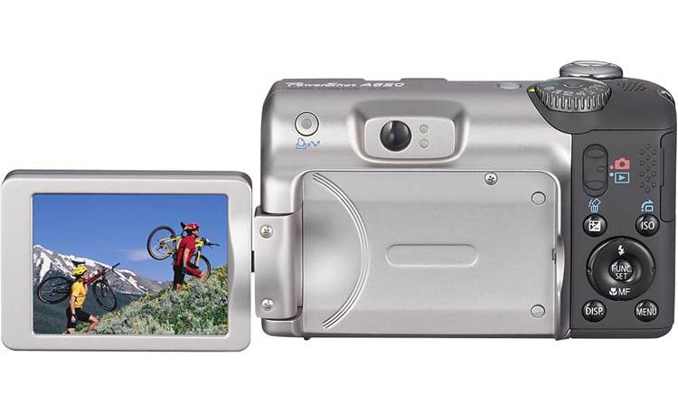 Canon PowerShot A650 IS Back with LCD open