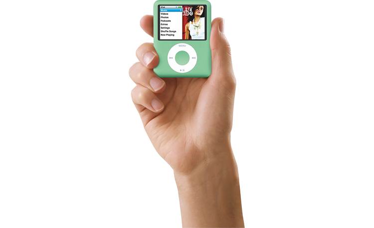 Apple iPod® nano 8GB Shown in hand<br>for scale