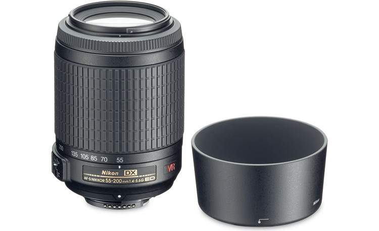 Nikon D60 2-Lens Kit 55-200mm VR lens (with hood)