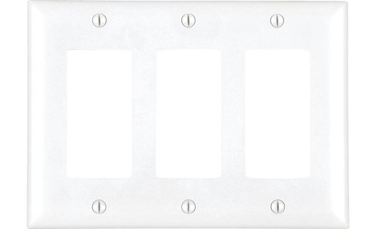 On-Q Decorator Wall Plate (White, Decora-style) Triple-gang wall plate
