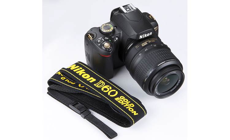 Nikon D60 Black Gold Special Edition Kit With Gold Edition neck strap