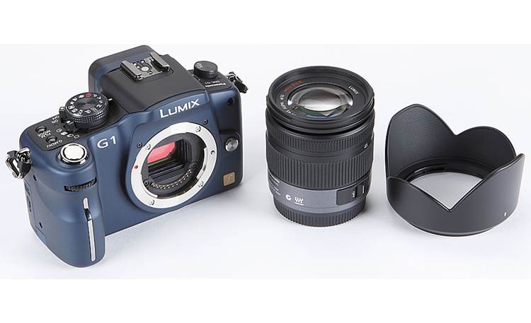 Panasonic Lumix DMC-G1 Kit Camera body wih 14-45mm lens and lens hood (Blue)