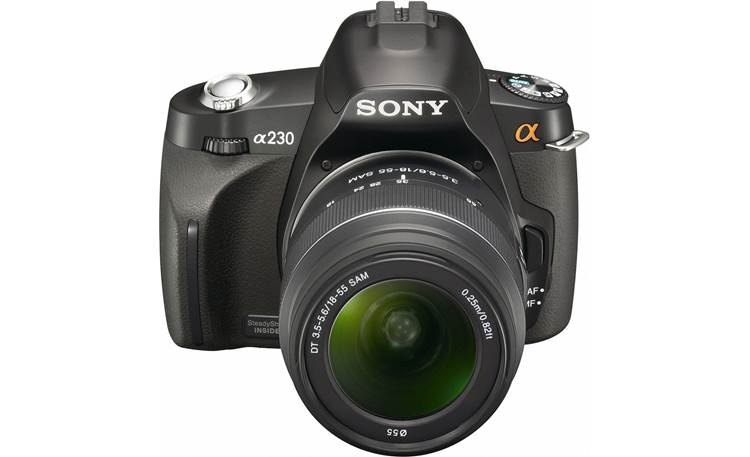 Sony Alpha DSLR-A230 Kit Top (angled view)