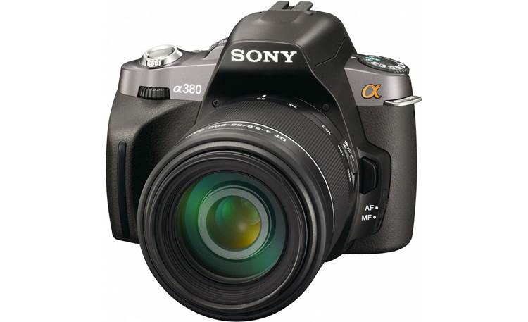 Sony Alpha DSLR-A380 Two-lens Kit With 55-200mm lens attached