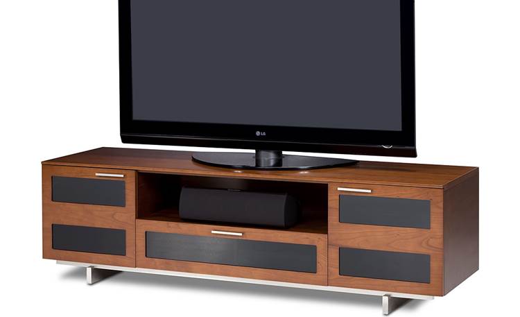 BDI Avion 8927 Series II Natural Cherry Finish - right front view (TV and components not included)
