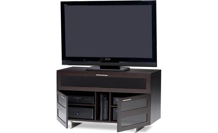 BDI Avion 8928 Series II Espresso - lower compartments detail (TV and components not included)