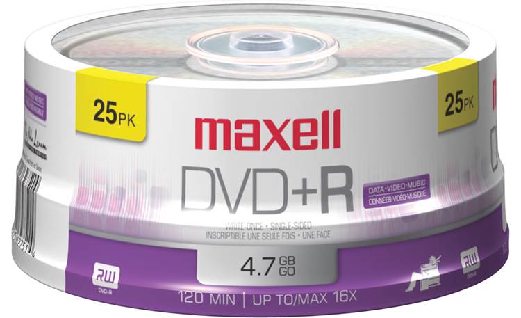 Maxell Recordable DVD+R Disc Front