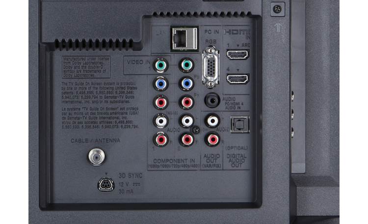 Sony KDL-40HX800 Back panel
