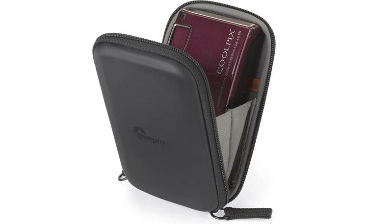Lowepro Volta™ 20 Shown open with camera (not included)