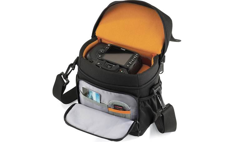 Lowepro Adventura™ 140 Shown open with accessories (not included)