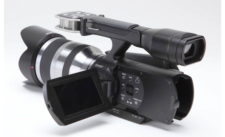 Sony Handycam® NEX-VG10 Shown with LCD screen open