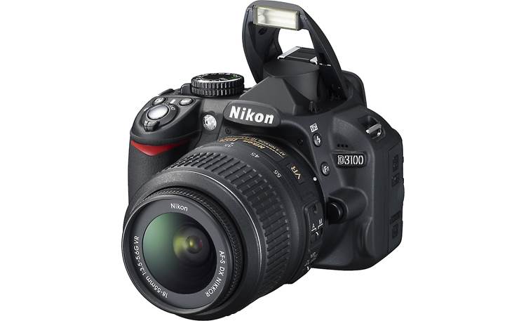 Nikon D3100 Kit With built-in flash raised