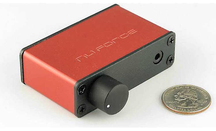 NuForce uDAC-2 Shown with coin for scale (Red)