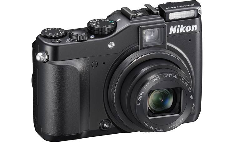 Nikon Coolpix P7000 With built-in flash raised