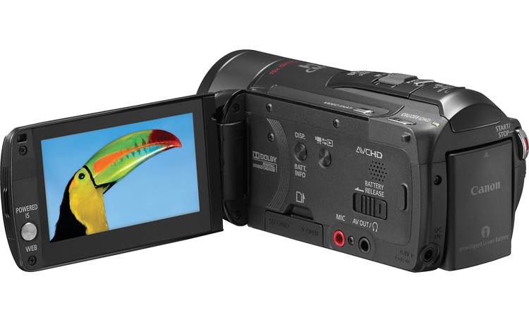 Canon VIXIA HF M32 Shown with LCD screen open