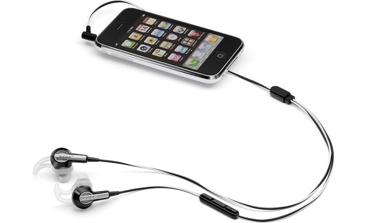 Bose® MIE2i mobile headset Connected to an iPhone (iPhone not included)
