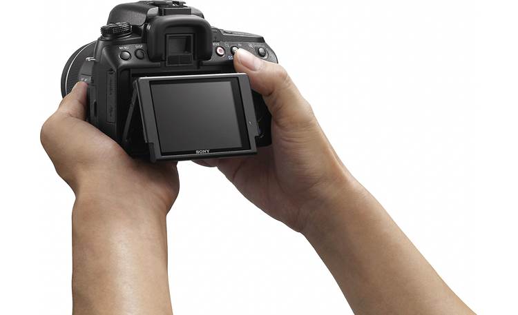 Sony Alpha DSLR-A580 (Body only) In-hand with LCD screen tilted up