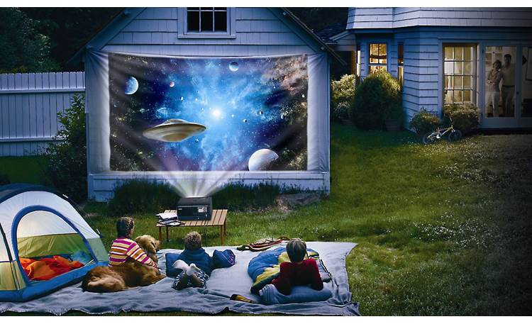 Epson MovieMate 85HD MovieMate in an outdoor theater