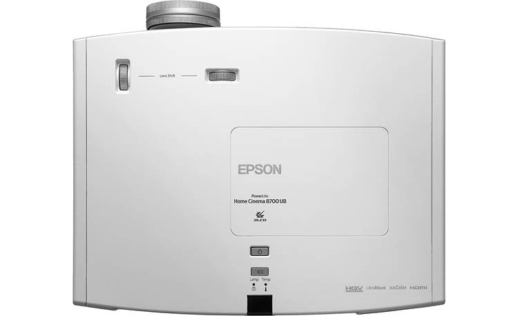 Epson PowerLite® Home Cinema 8700 UB Top view with controls