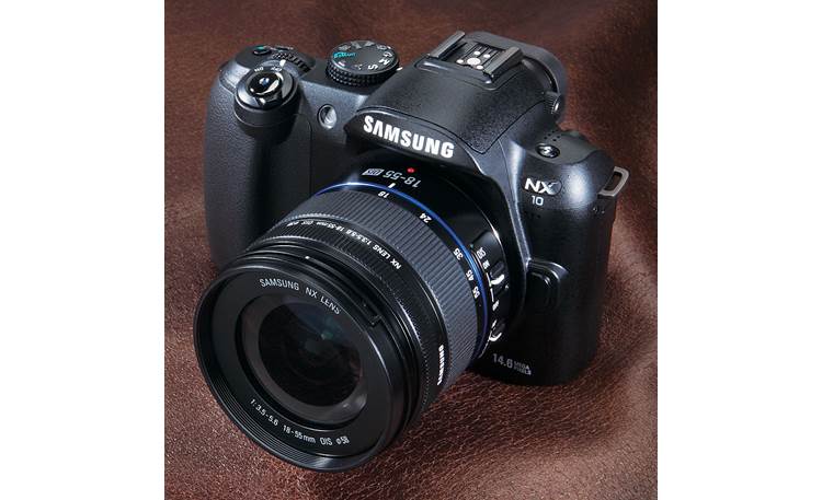 Samsung NX10 Front (with lens hood removed)