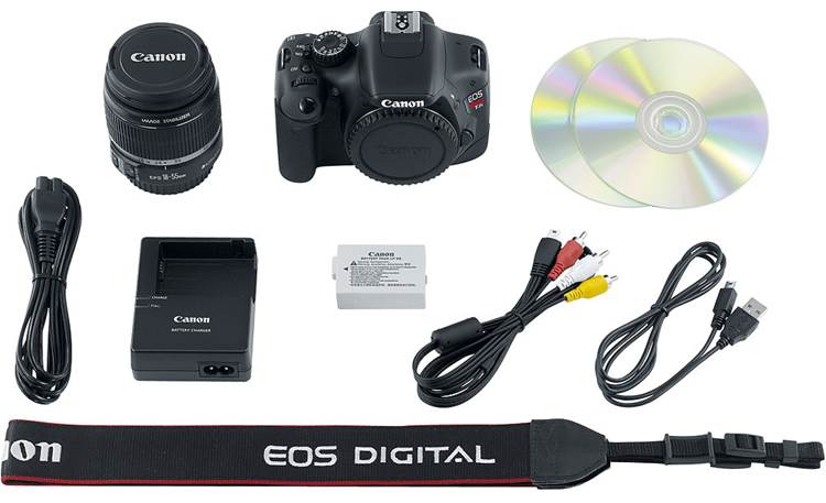 Canon EOS Digital Rebel T2i Kit Camera with supplied accessories