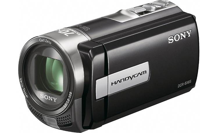 Sony Handycam® DCR-SX65 Angled view (Black)