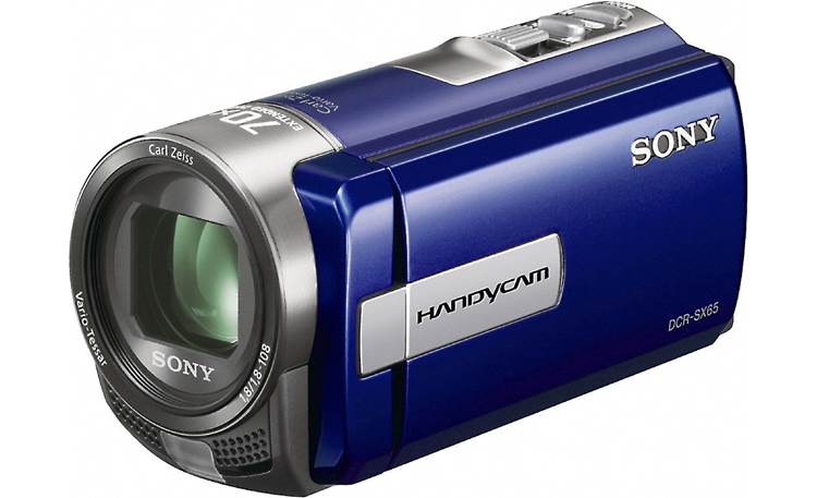 Sony Handycam® DCR-SX65 Angled view (Blue)