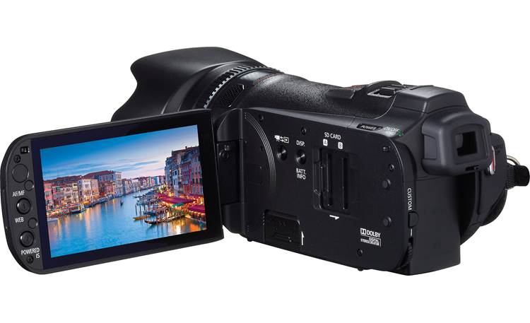 Canon VIXIA HF G10 Inside view with LCD screen out