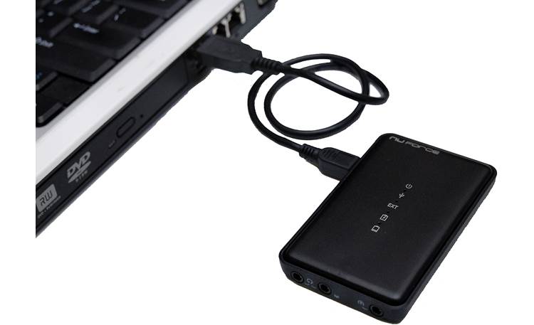 NuForce Icon Mobile™ Connected to a laptop computer via USB