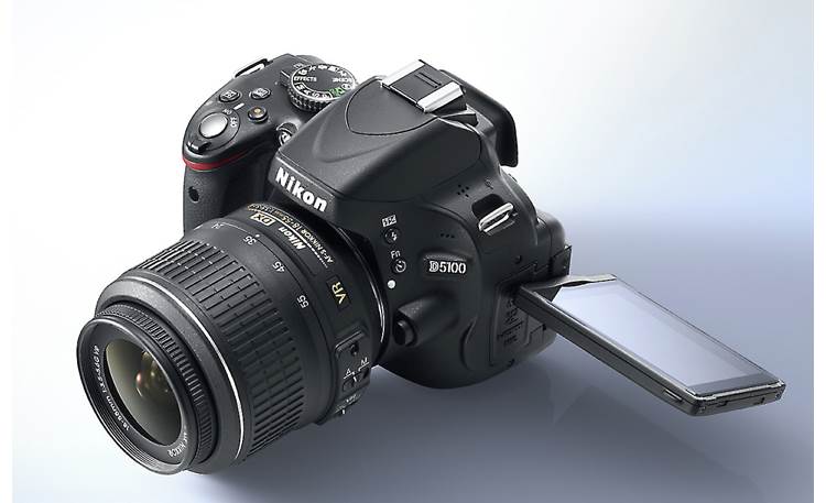Nikon D5100 Kit Angled view (with LCD screen extended)