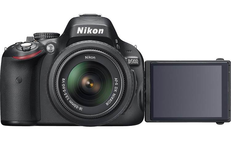 Nikon D5100 Kit Front (with LCD screen extended and rotated forward)