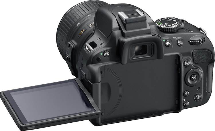 Nikon D5100 Kit Back (with LCD screen extended and rotated up)