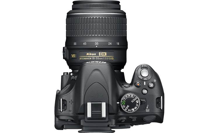 Nikon D5100 Kit Top view (with lens attached)