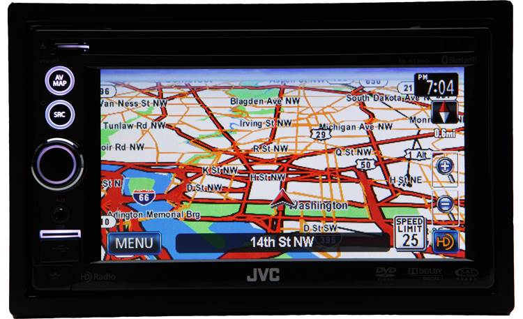 JVC KW-NT30HD (Refurbished) The speed limit indicator keeps you driving safely