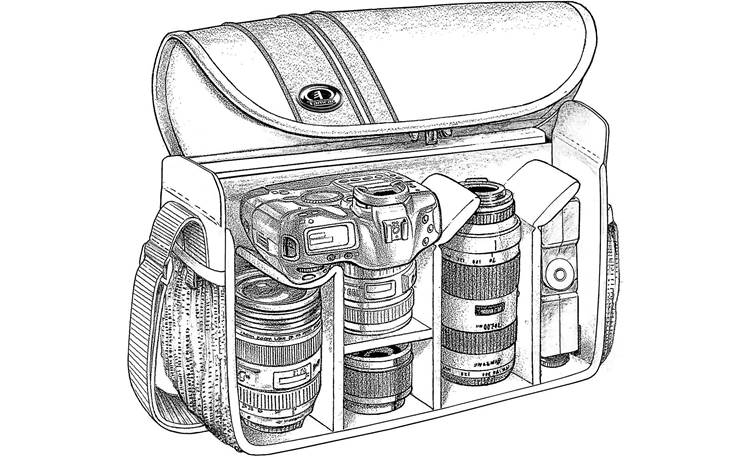 Tamrac Rally 7 X-ray view (camera and accessories not included)
