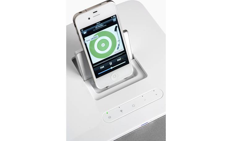 Arcam rCube White - dock detail (iPhone not included)