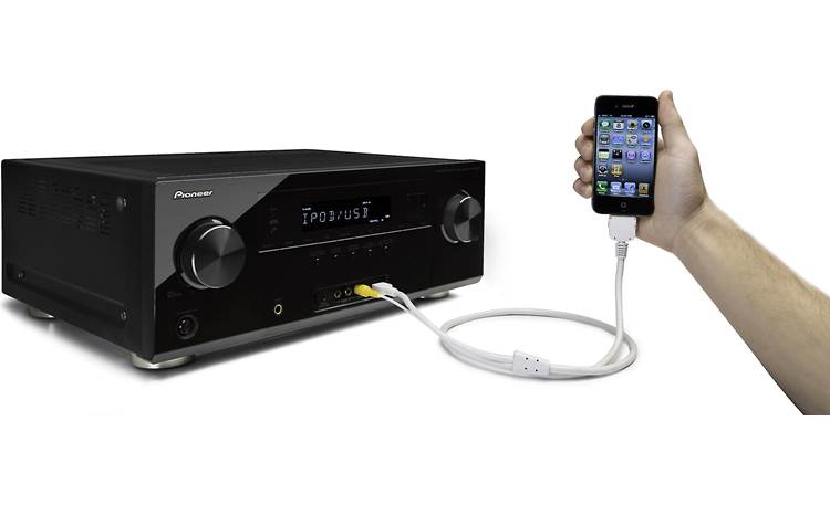 Pioneer  VSX-822-K Connects to iPhone® (not included)