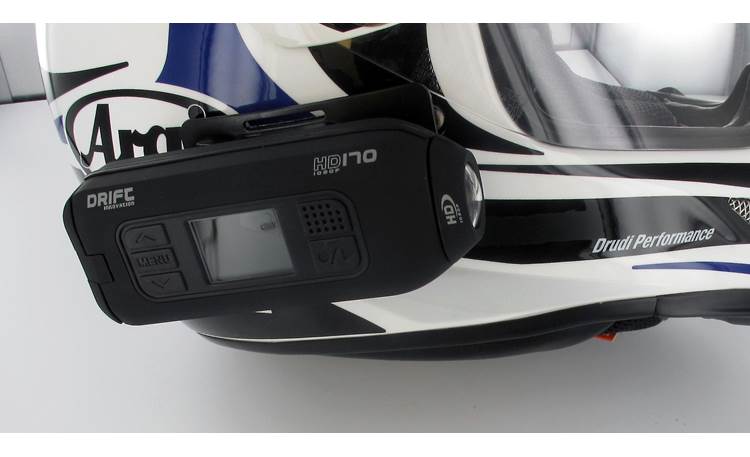 Drift® Innovation HD170 Stealth Camera Shown attached to side of helmet