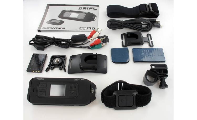 Drift® Innovation HD170 Stealth Camera Shown with included accessories