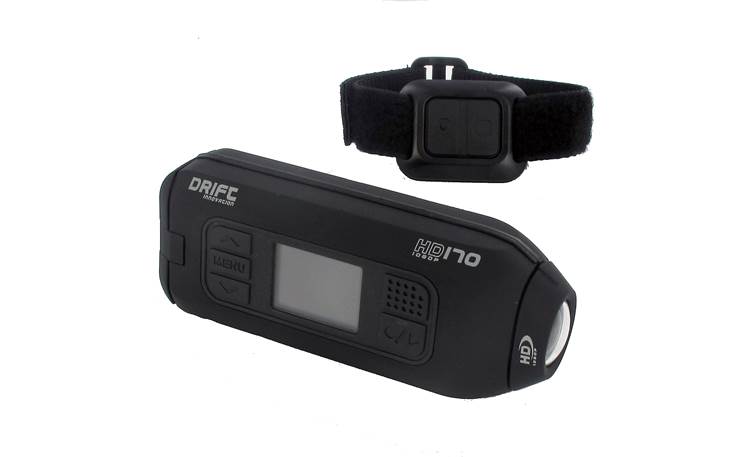 Drift® Innovation HD170 Stealth Camera Shown with remote on wrist band